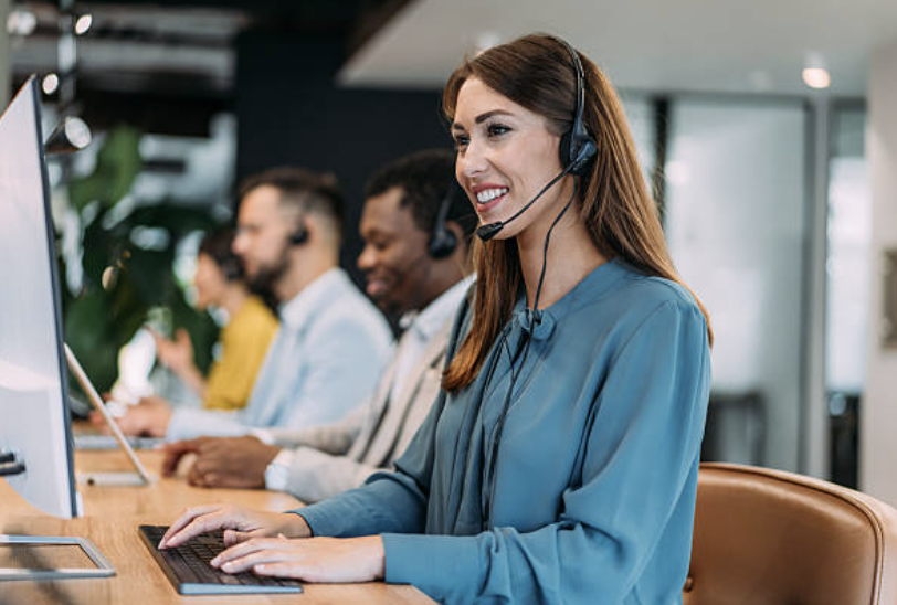 電話やビデオ会議の写真